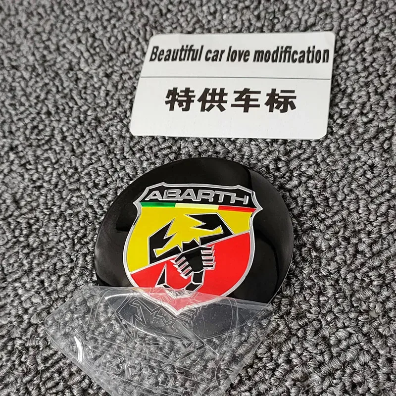 45-50mm Car Wheel Center Hub Cap Emblem Sticker Accessories For Fiat Abarth 500 Tipo FR Punto Ducato Stilo Palio Bravo Pondo