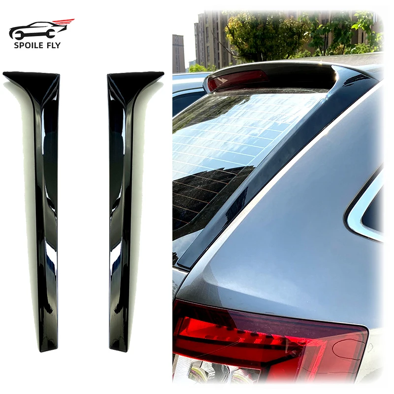 

2X 2014 To 2019 For Skoda Octavia Estate Rear Window Side Spoiler Wing Canard Splitter Pair Gloss Black Auto Replacement Parts