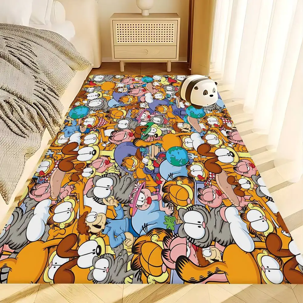Cartoon Cute Cat G-Garfield Door Mat Washable Non-Slip Living Room Sofa Chairs Area Mat Kitchen Doormat Area Rug
