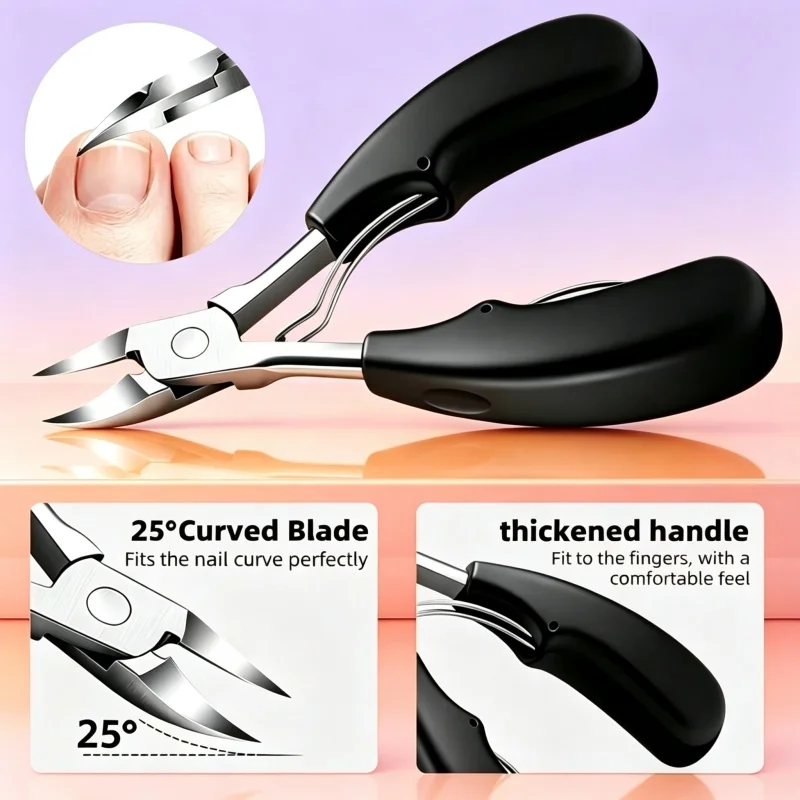 8pcs Professional Hand Foot Ear Kit, Labor-saving Lever Beak Nipper, Long Anti-slip Rod& Full Ear Tools, Thick Rustproof Steel