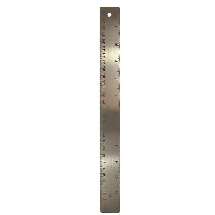 Pegangan pensil penggaris baja anti karat, 12 ", pak 12"