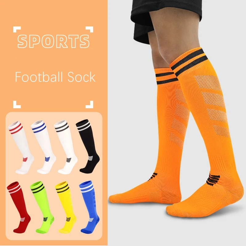 Stripe Long Stocking Football Sock Breathable Towel Bottom Sport Jogging Training Handball Ice Hockey Soccer Sock Adult Children