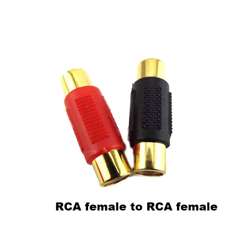 Acoplador Dual RCA a RCA, conector macho hembra a extensor de Cable AV de Audio y vídeo para cámara CCTV D1, 2 uds.