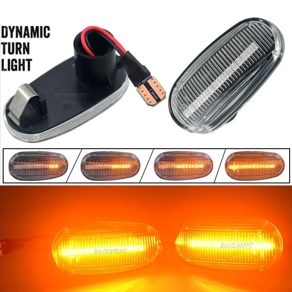 2Pcs  Dynamic LED Side Marker Lights Arrow Turn Signal Flashing Blinker Lamp For Alfa Romeo Mito 2014 view 5
