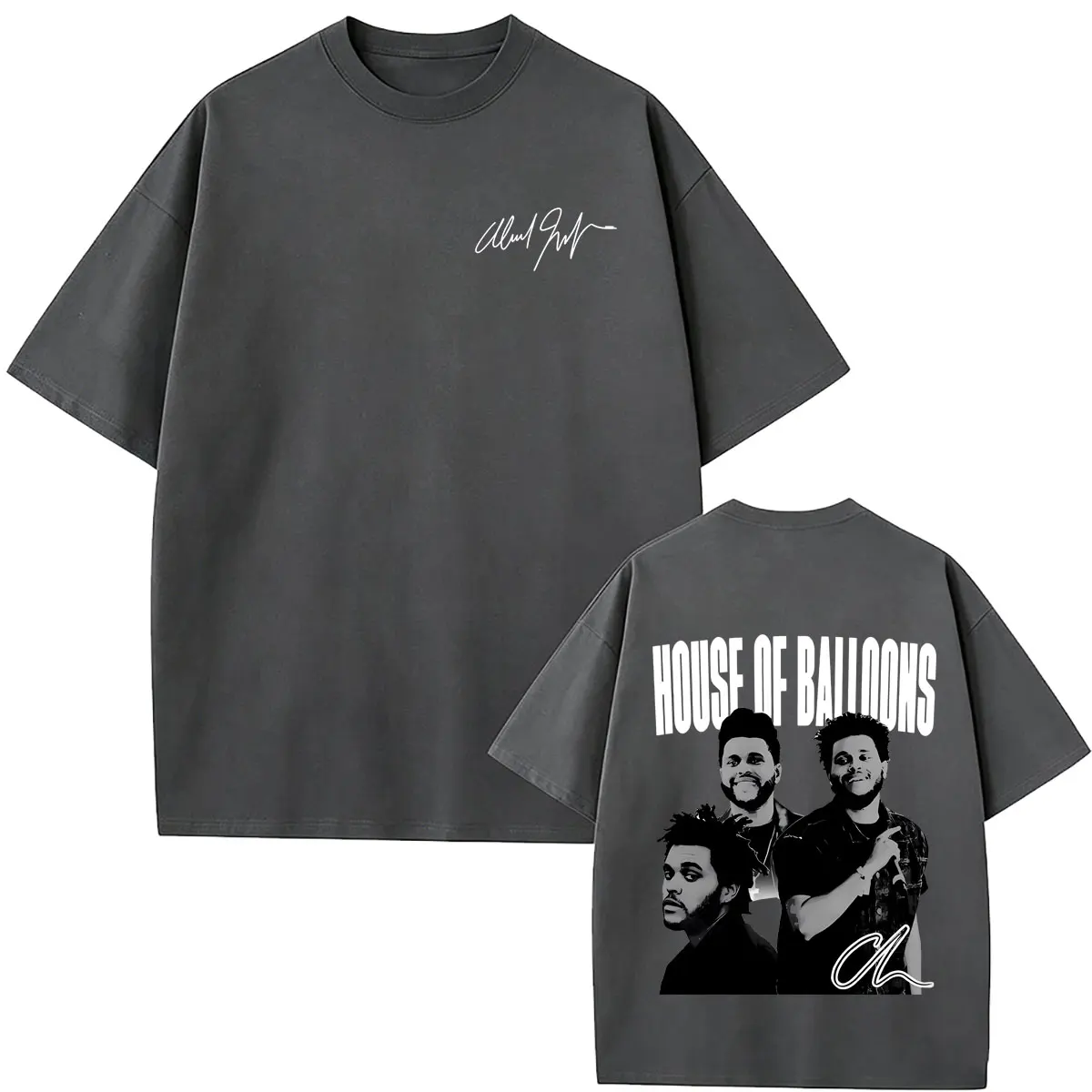 Rapper The Weeknd House of Balloons Graphic T-shirt Men Women Hip Hop Fashion Pop Music T Shirts Summer Male Oversized Tshirt