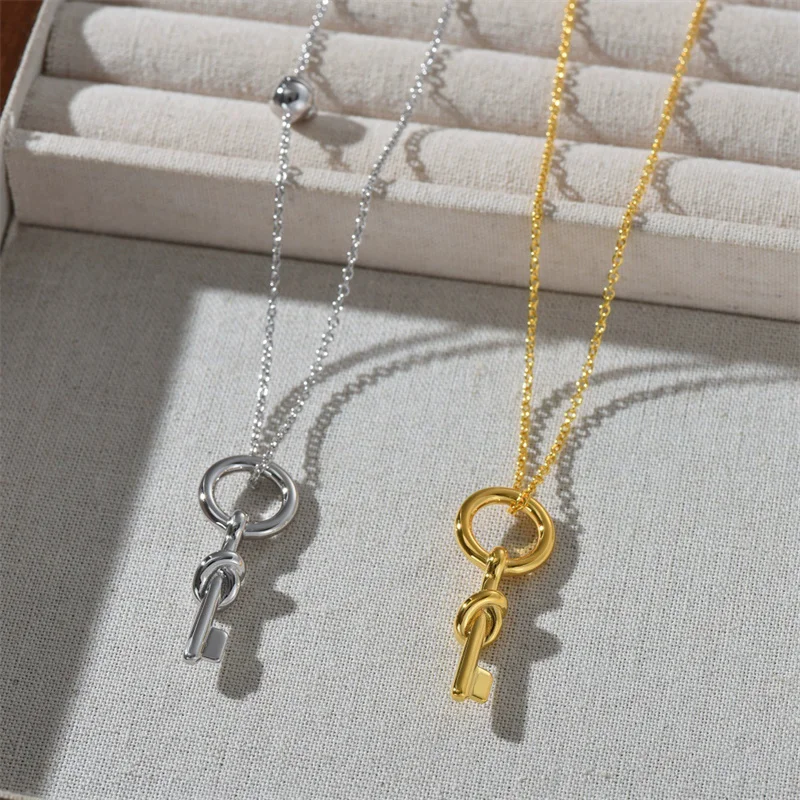 

Fashion Minimalist Metal Texture Collarbone Chain for Women's Niche Vintage Exquisite Banquet All-match Necklace
