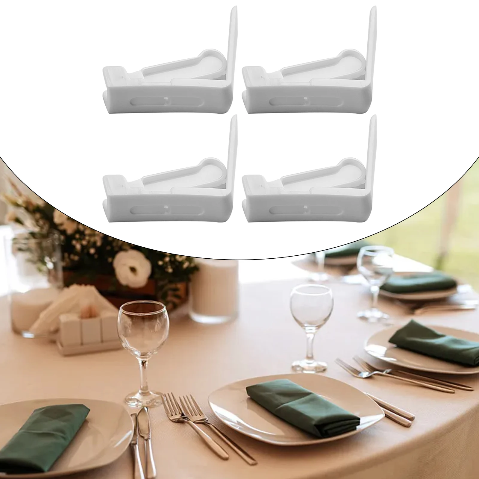 Secure and Practical Tablecloth Holder Clips, 4 Pack, Easy Operation, Suitable for Household and Party Occasions