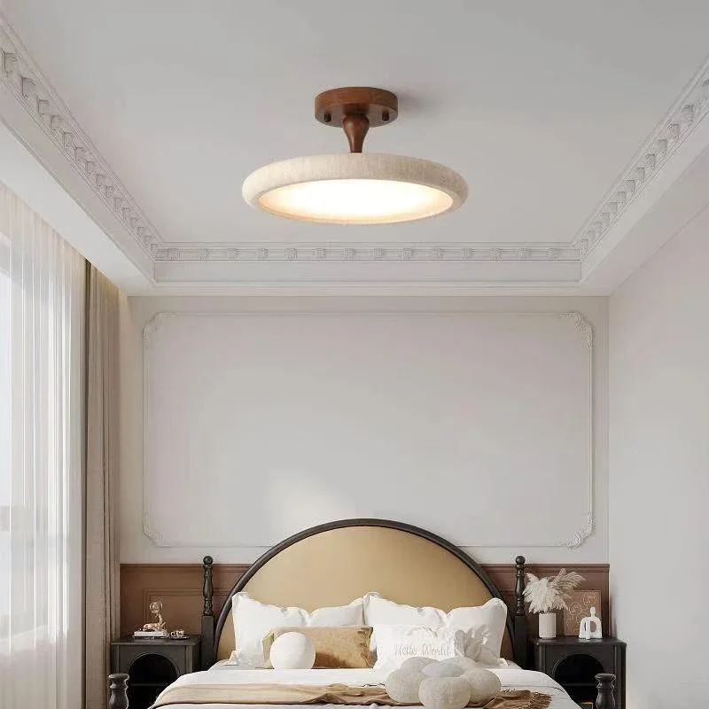 

Natural Stone Dimmable Hanging Lamp Dark Wood LED Ceiling Light for Bedroom Living Room Restaurant Hotel Dropshipping