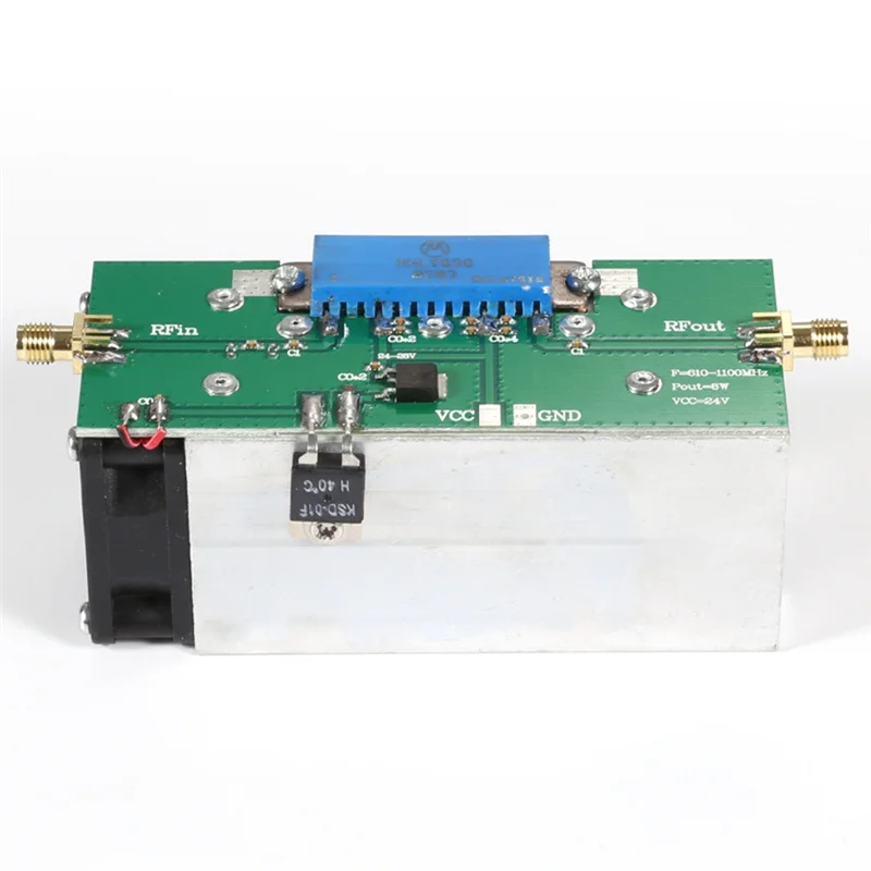 

A23F-8W Microwave RF Power Amplifier Image Transmission Amplifier Module Board With Cooling Fan 600-1100Mhz Amplificatore