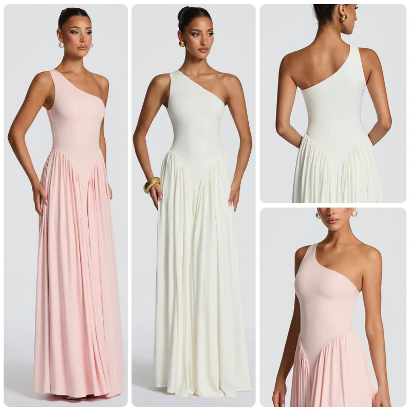

Elegant Off-Shoulder Strapless Sexy Summer Party Women Gown Patchwork Holiday Evening Dresses Prom Dress Платье На Выпускной