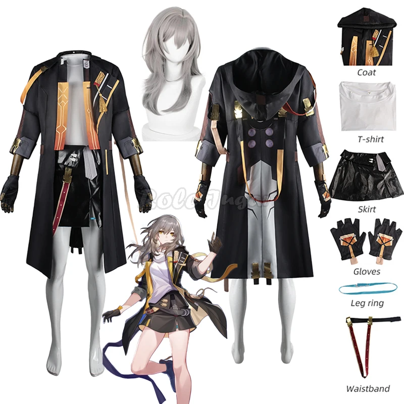 Stelle Trailblazer Costume Honkai Star Rail Cosplay Trail Blazer Carnival Uniform Wig Anime Halloween Costumes Women Game