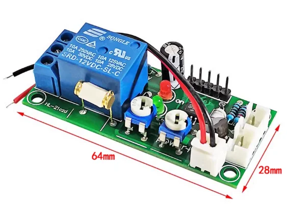 Vibration sensing switch module, adjustable sensitivity and delay. Vibration relay switch sensor module, DC12V