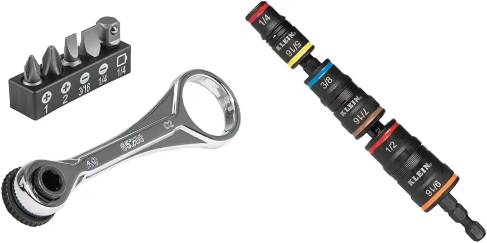 

65200 5-Piece Ratchet Set with Phillips, Slotted, 7-in-1 Impact Socket & 6 Hex Drivers