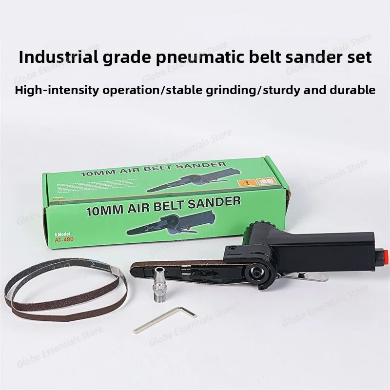 10mm Pneumatic Belt Sander Air Roller Polisher High Speed for Metal Polishing and Wood
