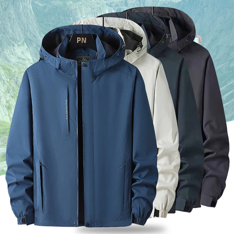 

Waterproof Anti-Fouling Hiking Jacket Men Camping Trekking Cycling Windbreaker Spring Autumn Hoodie Mountaineering Sportwear