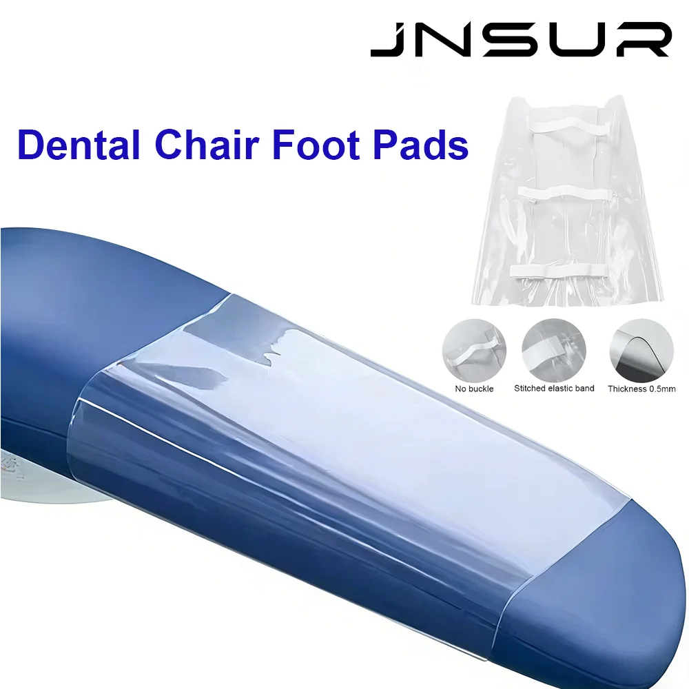 Dentist Chair Clear Foot Pads - Transparent Protector Cover with Elastic Straps, Anti-Scratch & Dustproof Dental Chair Foot Prot