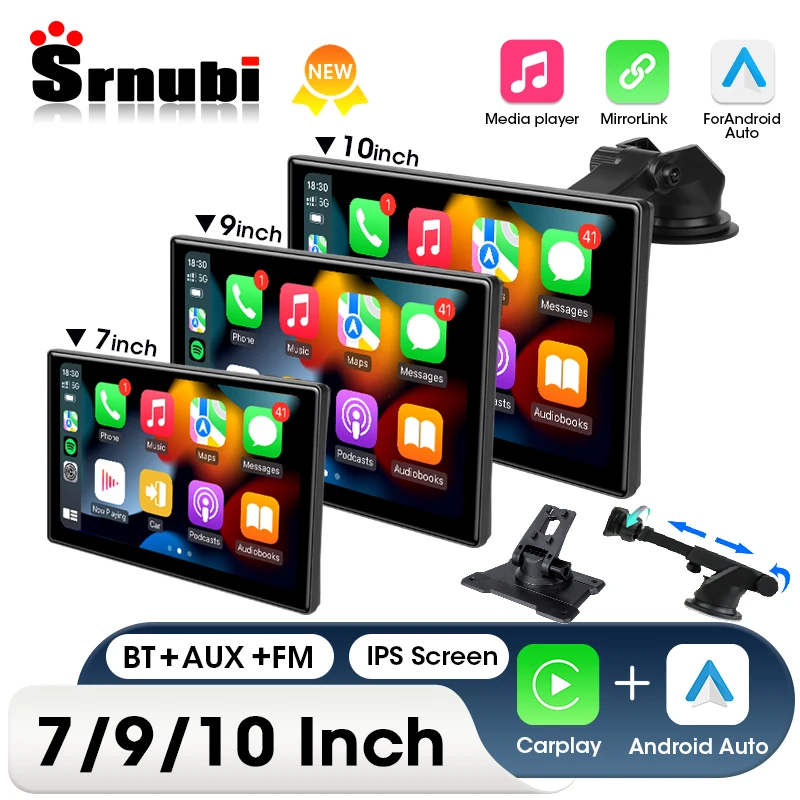 7/9/10 inch Carplay Car Smart Screen multimedia Video player Wireless Carplay Android Auto Car Radio for Apple Android Stereo