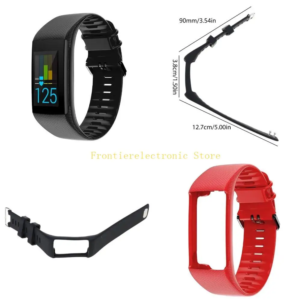 G8DB Anti-scratch Silicone Soft Band Strap Compatible for Polar A360 A370 Bracelet Adjustable Wristband Sport Belt Waterproof