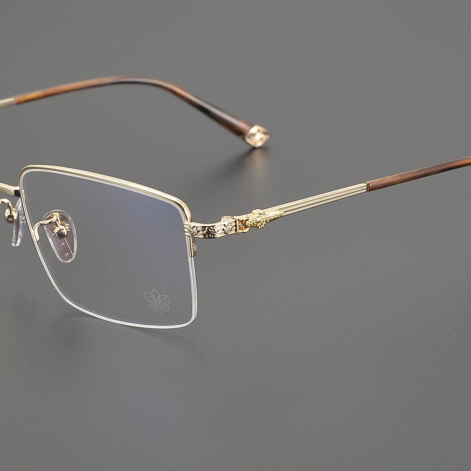 2024 New Fashion Men'S And Women'S Eyewear Luxury Brand Designer Alloy Personality Square Optical Prescription Eyewear Frame