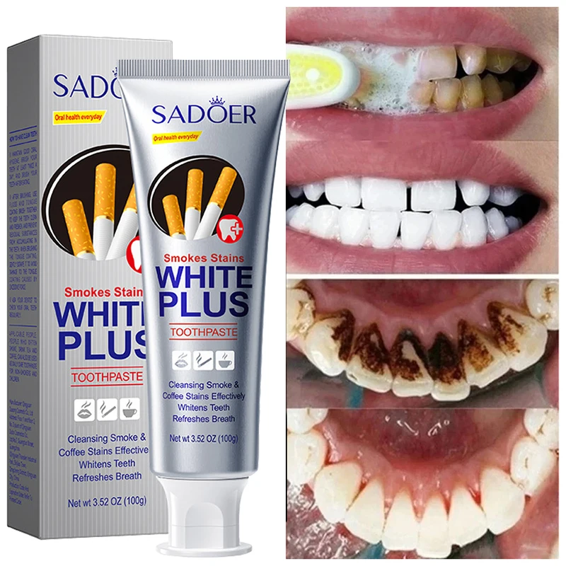 Fast Remove Smoke Stains Toothpaste Remove Plaque Stains Oral Hygiene Cleaning Fresh Breath Teeth Whiten Tools Oral Health Care