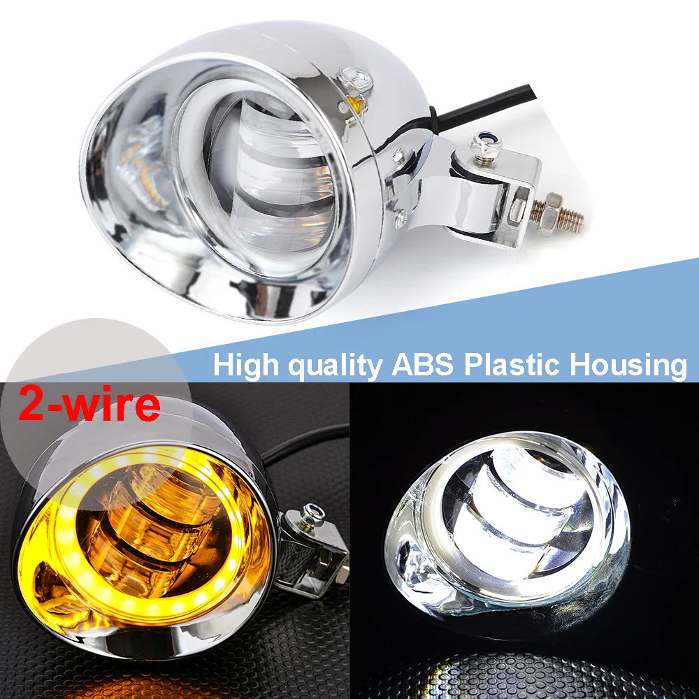 Luz antiniebla Universal para motocicleta DC12V, faro delantero para Harley Cafe Racer Dyna Sportster Chopper para honda Shadow VTX 1300 750