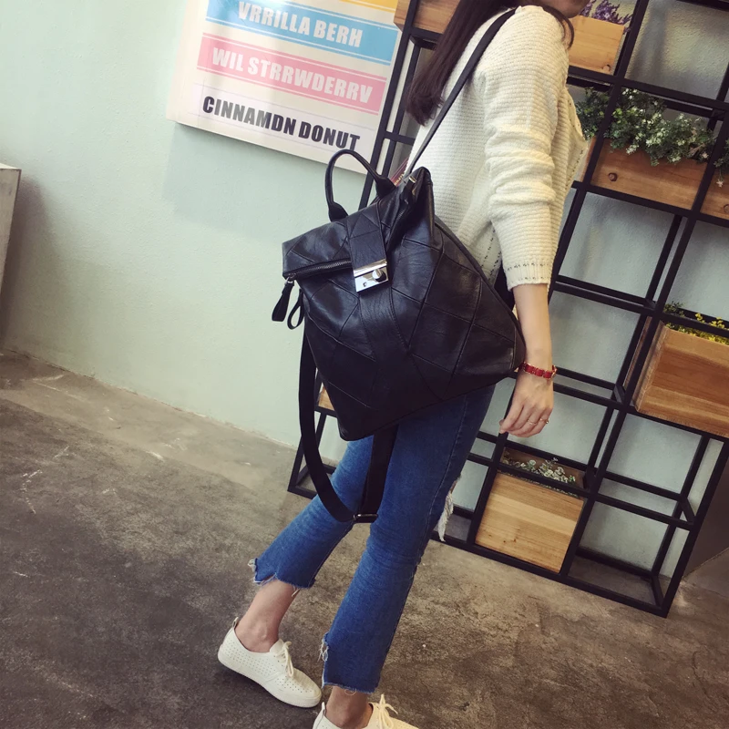 Ladies Leather Double oulder Bag Casual Travel Bapa Large Capaci Faionable Korean Sle 2025 New Leisure All-Match ...