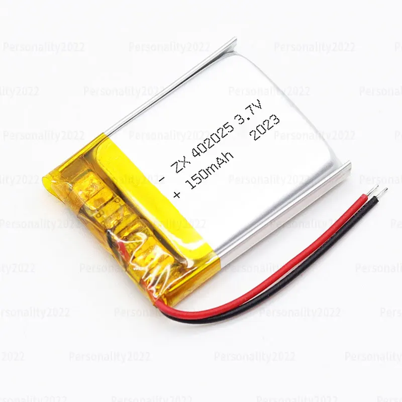 150mAh 402025 2lipo Battery 042025 3.7V Lithium Polymer Batteries for Smart Bracelet Remote Control Bluetooth Headset Keyboard