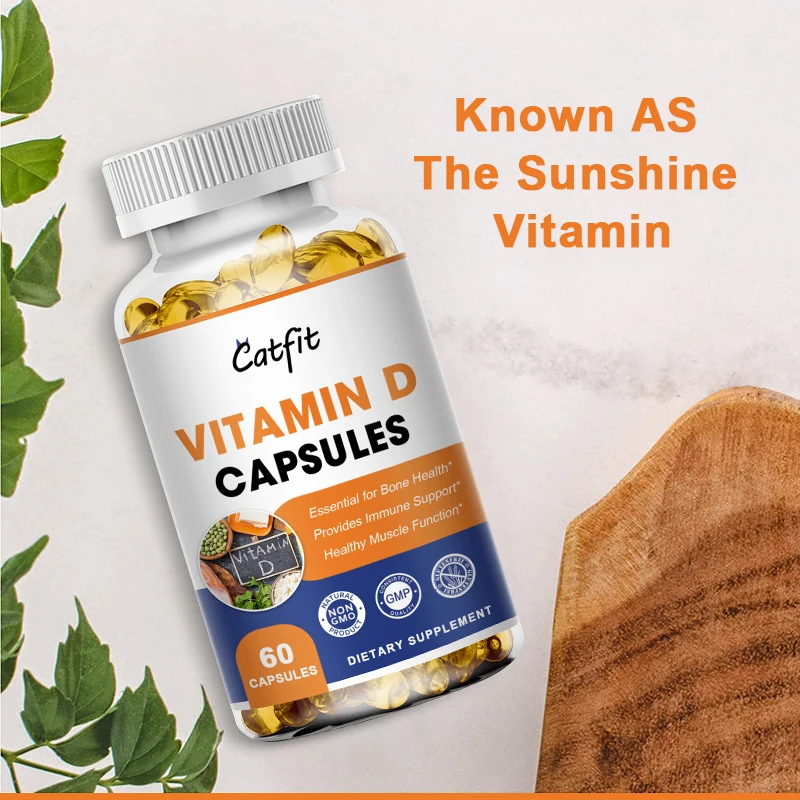 Catfit Vitamin D Capsule Dopamine secretion Bone health Calcium Absorption Antidepressant Daily supplement