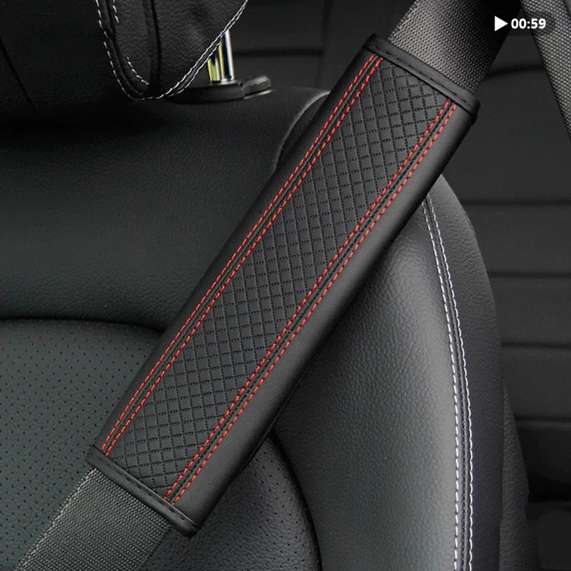 

Car accessories seat belt PU Leather Safety Belt Shoulder Cover Breathable Protection Seat Belt Padding Pad Auto Interior Access