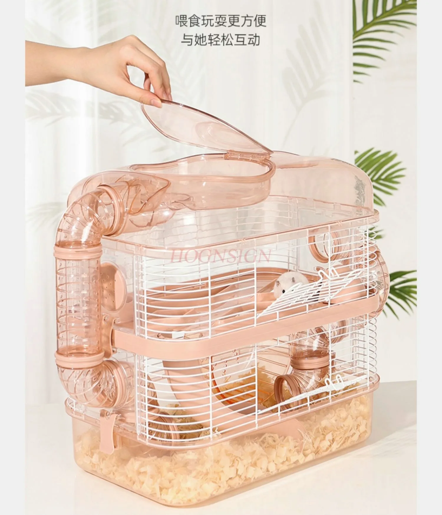 Hamster Cage Villa Escape Prevention Little Hamster House Golden Wire Bear Cage Luxury House