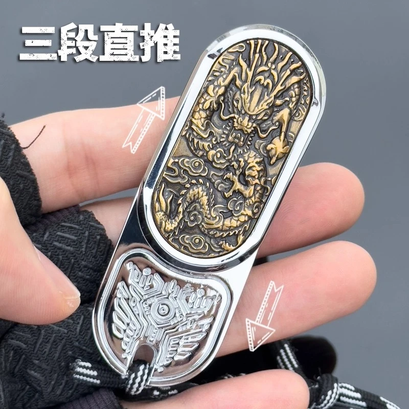 Metal Rotating Mechanical Push Coin Spinner - Tactile EDC Fidget for Stress Relief & Focus Training, Adult Collectible Spinner