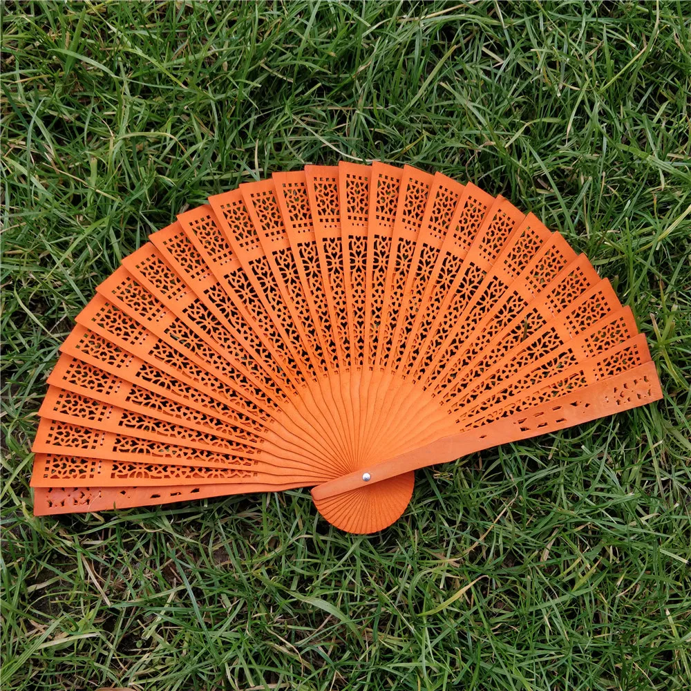 Vintage Folding Folding Fan, Original Wooden Carved Hand Fan  Wedding Bridal Party , Chinese Wooden Fan