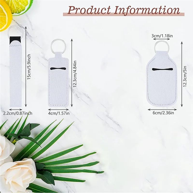 Abde-sublimação em branco pulseira chaveiro conjunto sublimação em branco conjunto com sublimação cordão batom titular chaveiro