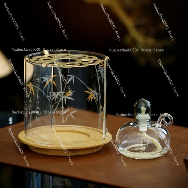 

Glass Tea Warmer Set Alcohol Lamp Heating Rack Open Fire Tea Brewing Stove Heat Resistant Tea Tool