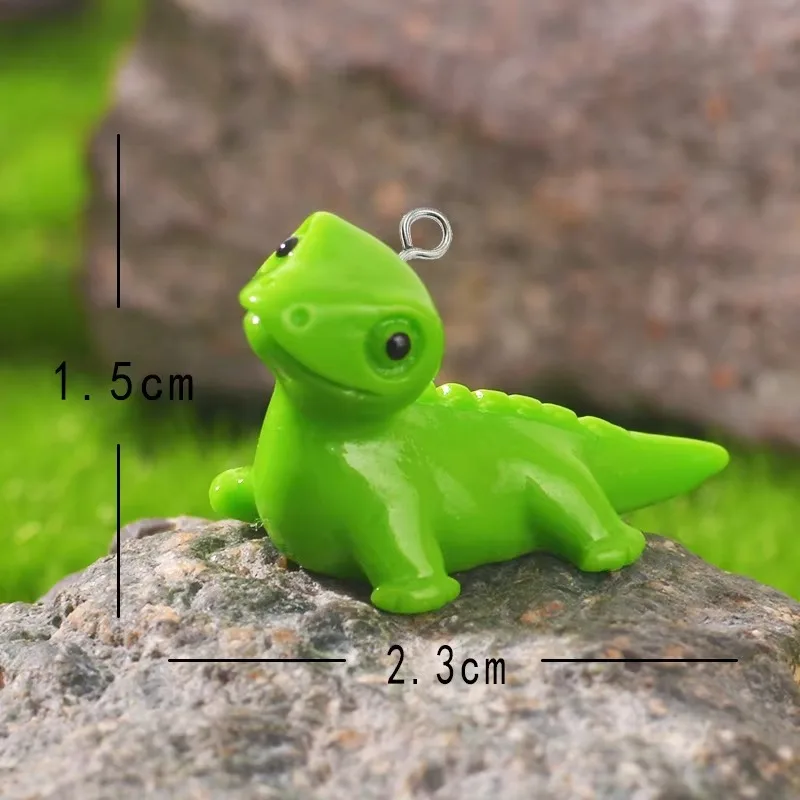 10pcs Cute Mini Lizard Resin Charms Solid Color Small Gecko Animal Pendant For Earring Bracelet Diy Jewelry Make