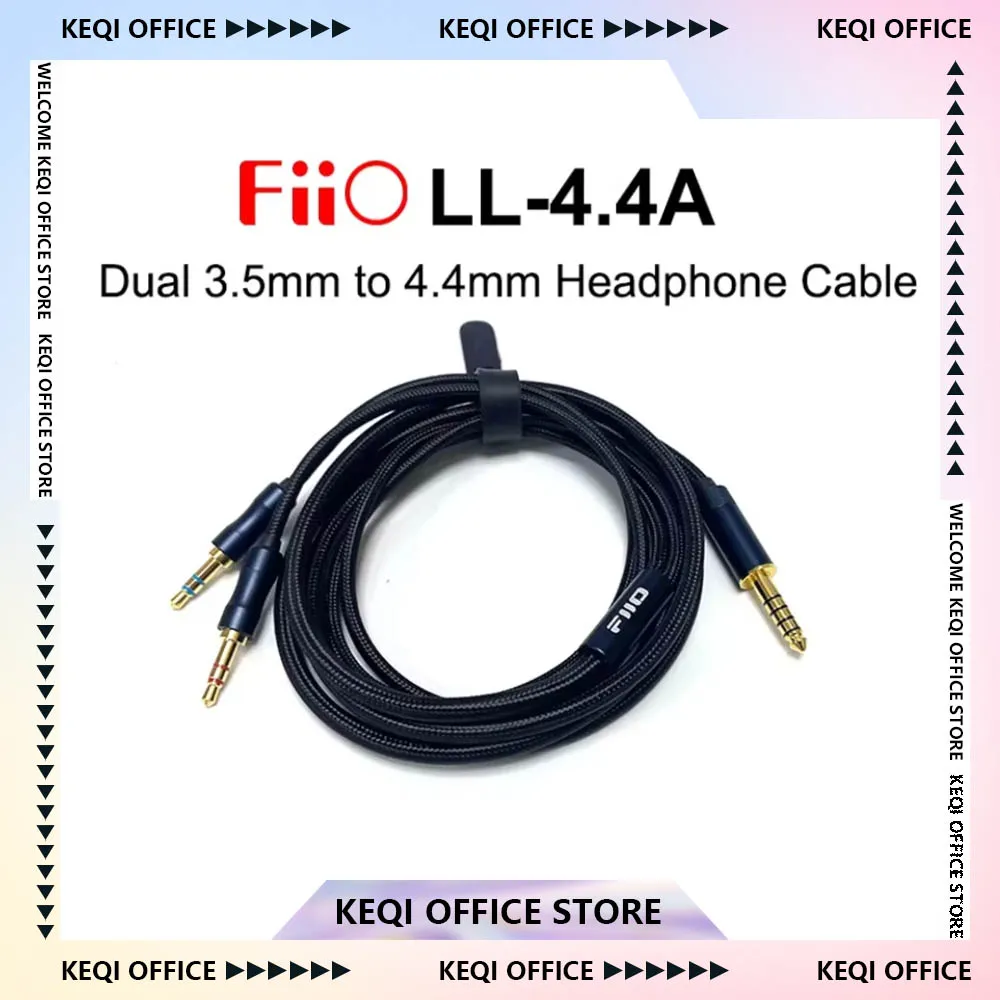 FiiO LL-4.4A Headphone Cable Dual 3.5mm To 4.4mm Balanced Upgrade Cable Substitute Cable Pure Copper Nylon Braided Protective