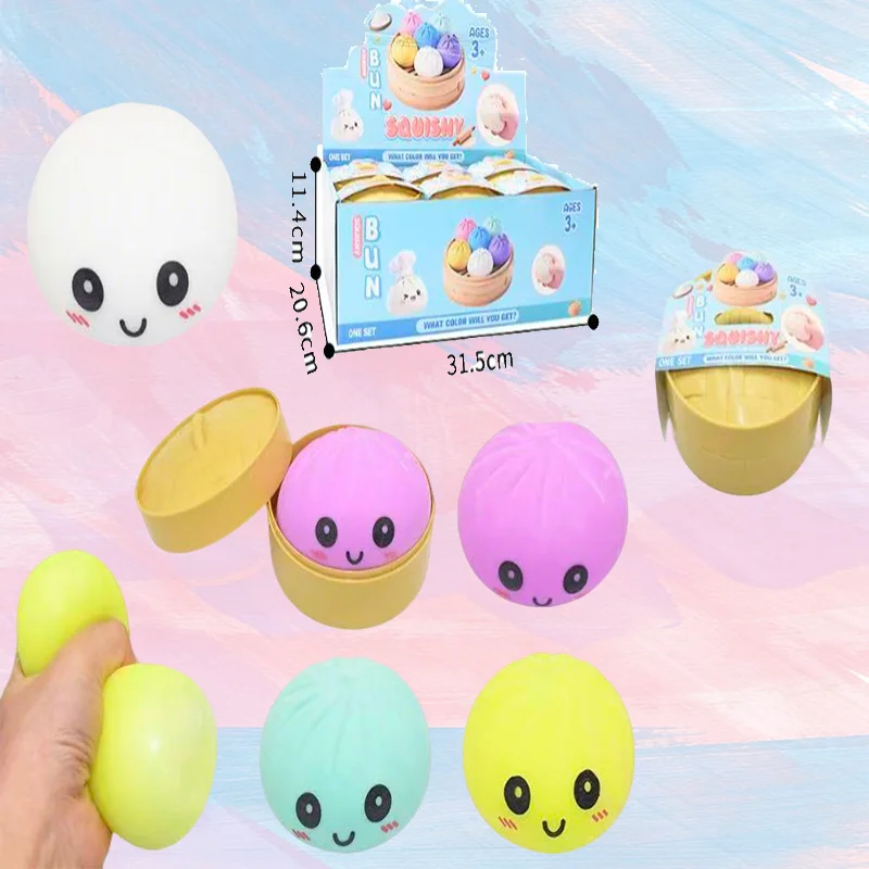 

Игрушка-антистресс Baozi Squishy с коробкой для разогрева, сенсорный мяч для снятия стресса для взрослых ﻿
