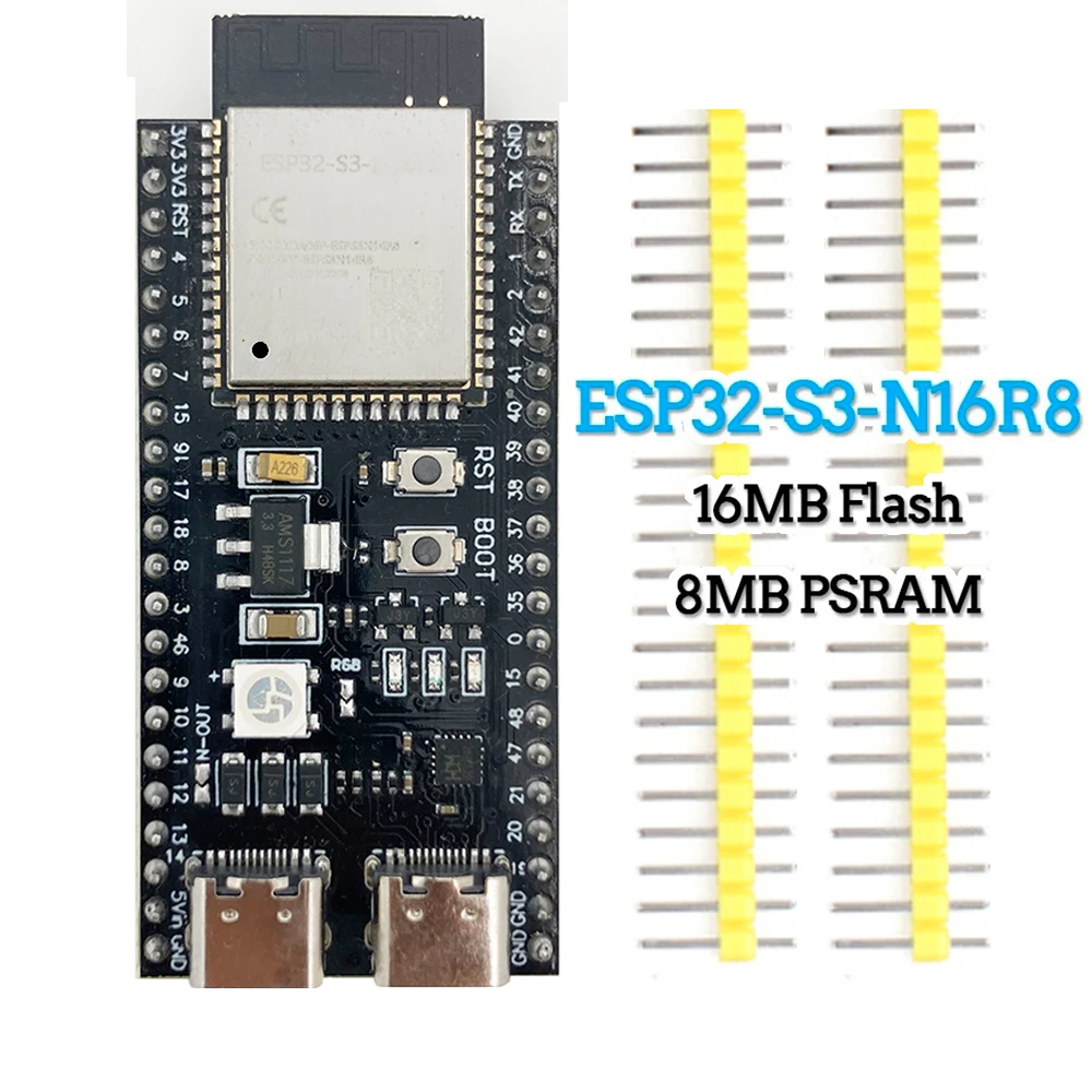 ESP32-S3 Wifi BT Modul Entwicklungsboard 44Pin Typ-C für Arduino IDE ESP32-S3-WROOM1 N16R8 N8R2 ESP32 S3 16 MB Flash 8 MB PSRAM