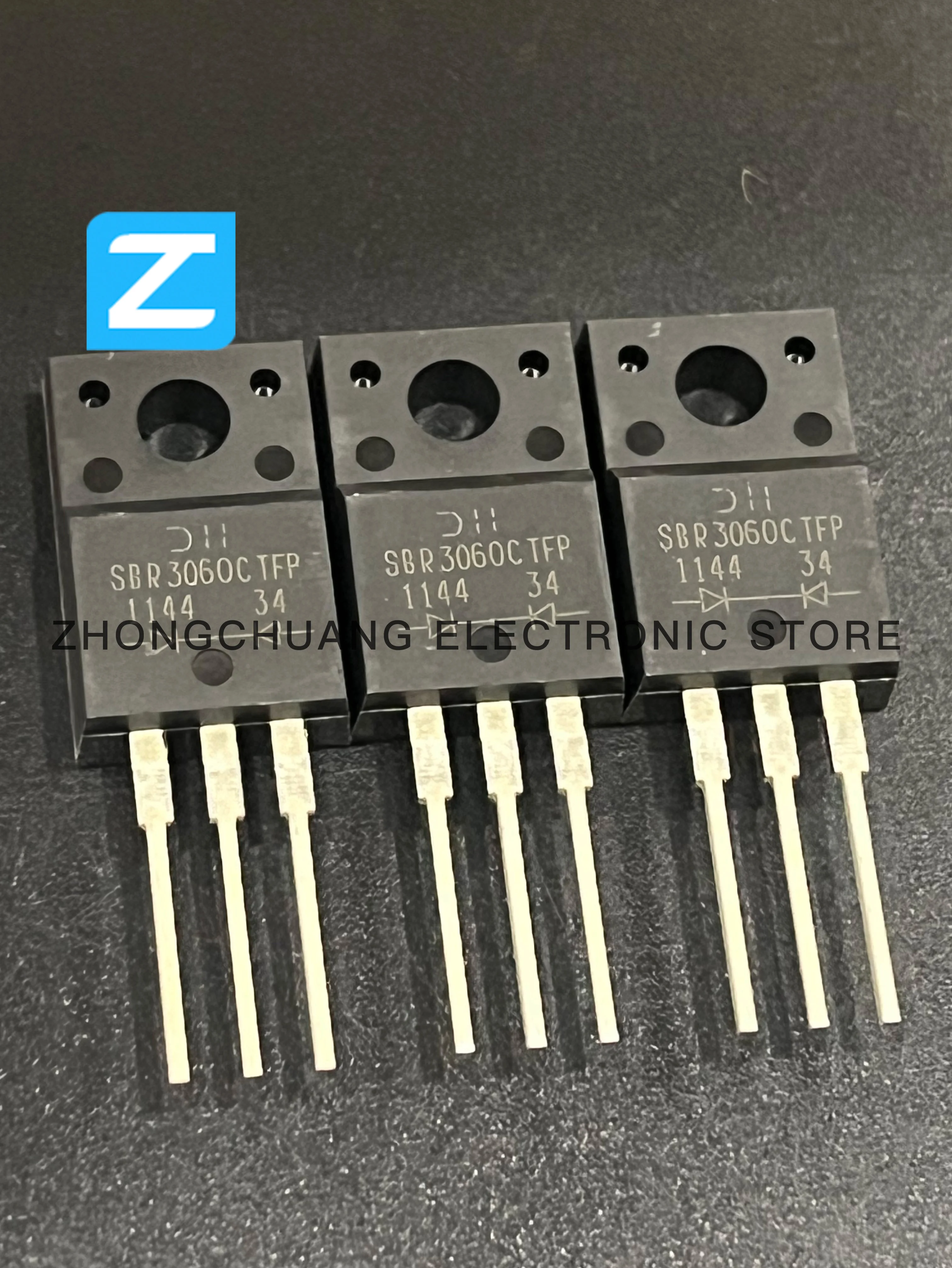 1-10PCS SBR3060CTFP TO-220F 60V 30A SUPER BARRIER RECTIFIER new original