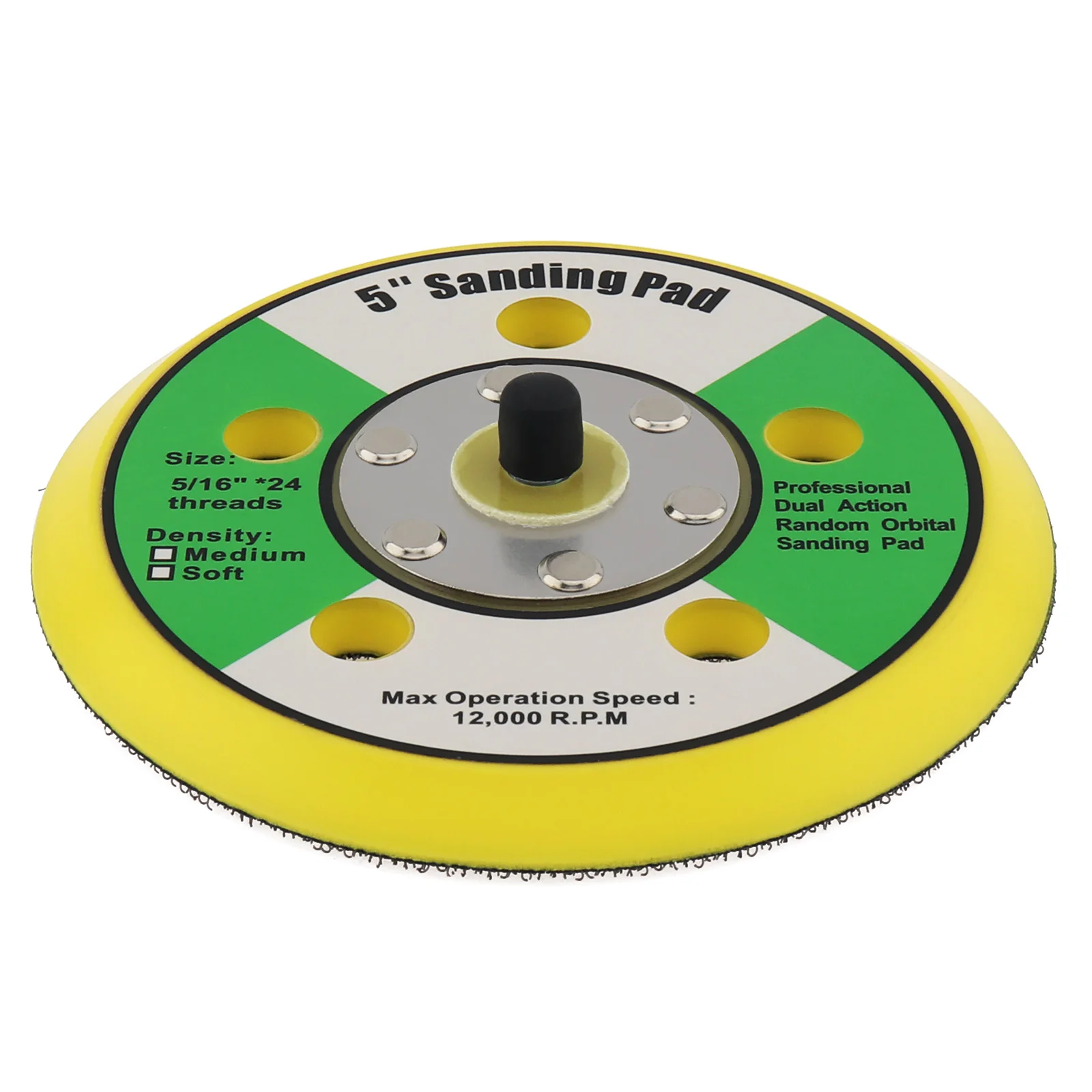 5 Inch 5 Hole Double Acting Random Track Sand Pad for Pneumatic Sanders / Air Polishers, Sanding Pad
