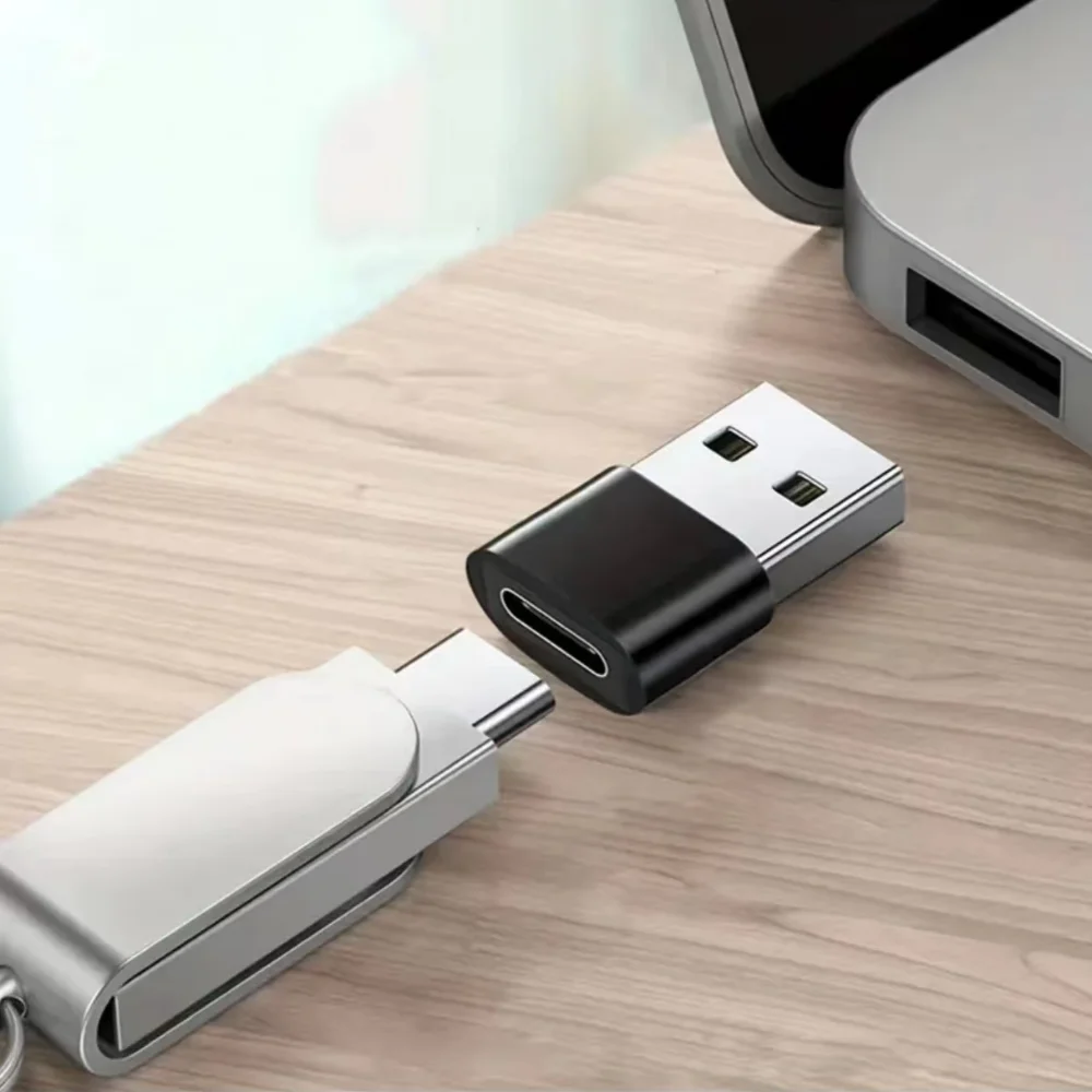 2 قطعة USB إلى USB C محول آيفون 17 شاحن سيارة نوع C محول أنثى إلى ذكر محول متوافق مع آيفون 15/16 برو #5