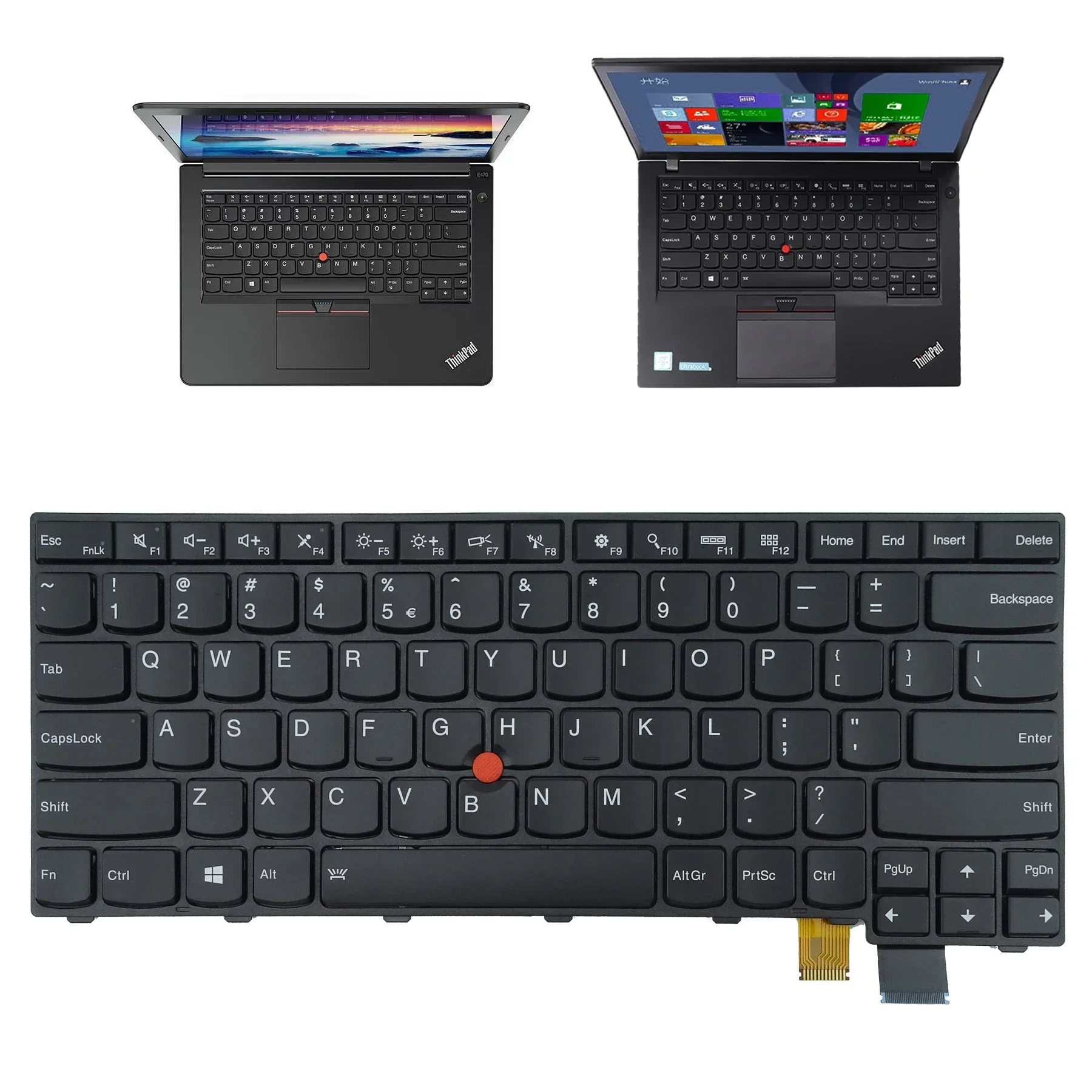 Сменная Клавиатура для ноутбука Lenovo ThinkPad E480 E485 E490 E495 L380 L390 L480 R480 T480S L490 T490 T495 US/BR/FR/UK/PT/SP