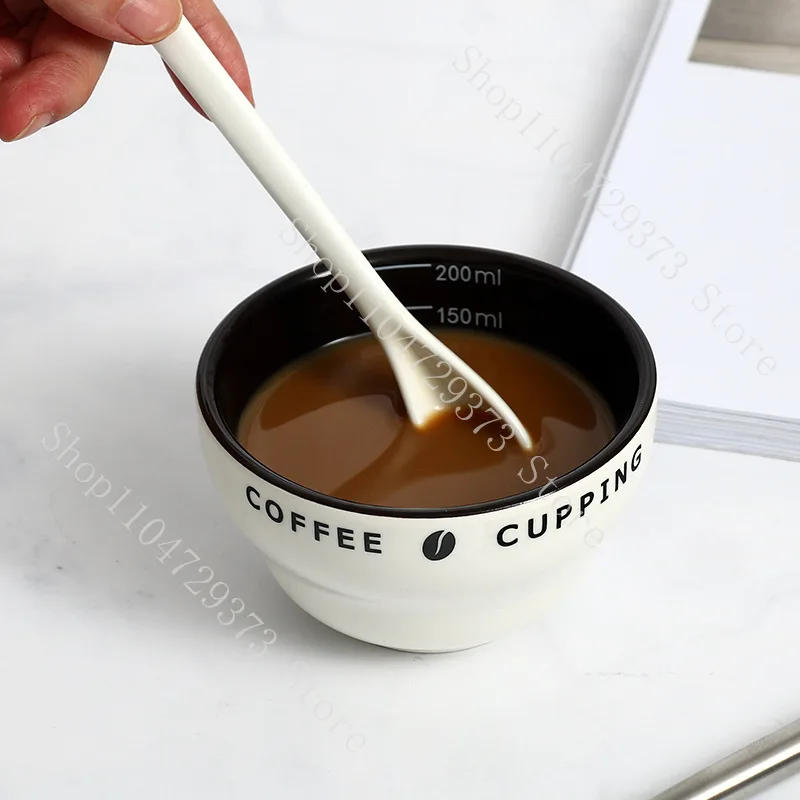 Kaffeetasse 200ml Messbecher Kaffee-Messbecher für Baristas Stapelbare Espresso-Keramik-Zubehörteile