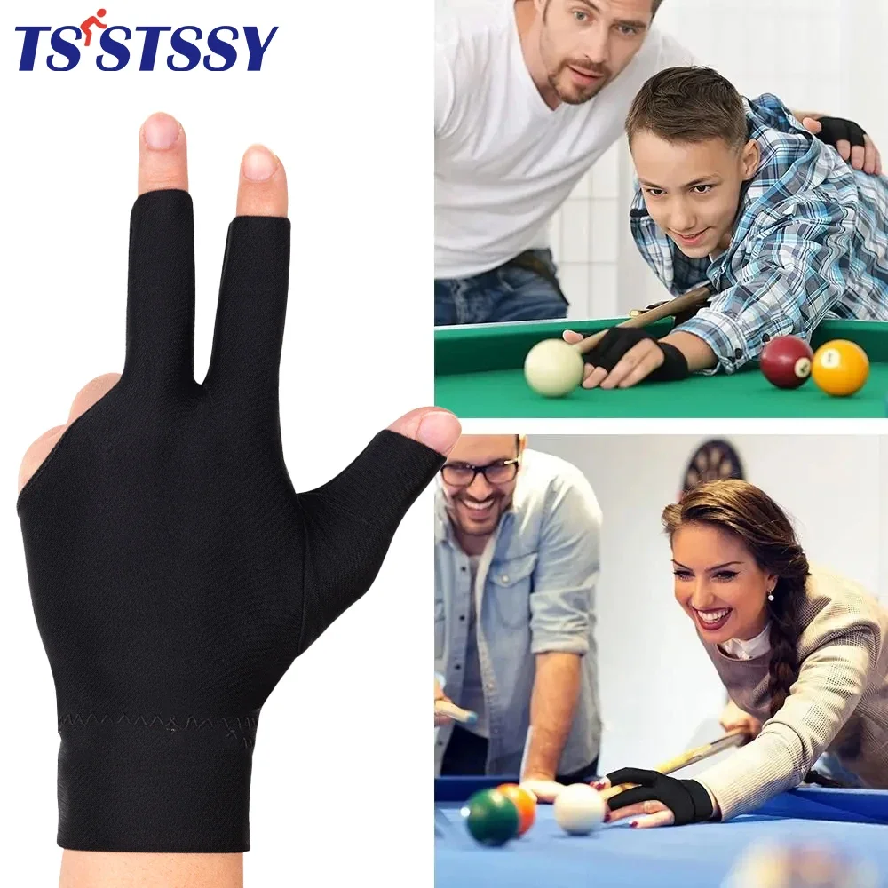 

1Pcs Billiard Gloves 3 Open Fingers Billiards Glove Pool Cue Gloves Cue Shooter Pool Sport Gloves for Men Women Left Hand Hand