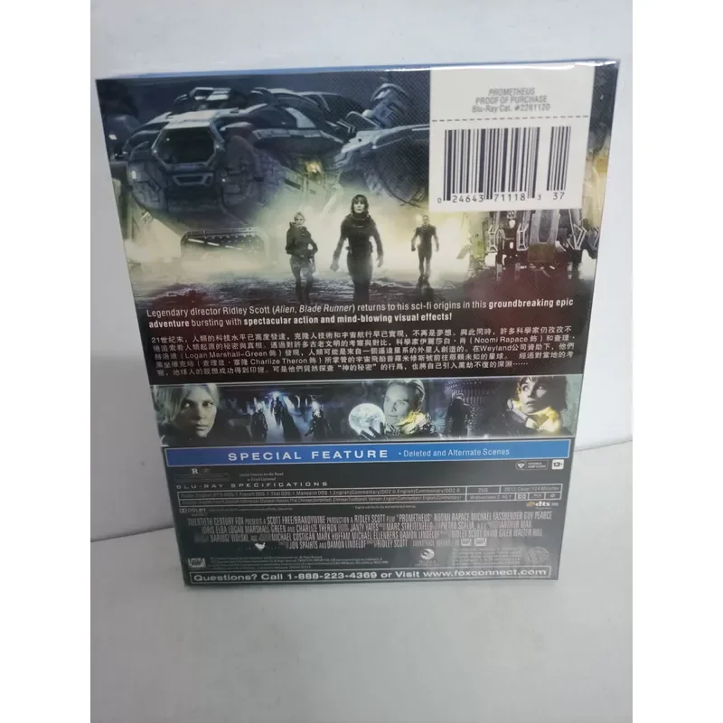 Blu-ray Disc Movie Prometheus Science Fiction Film