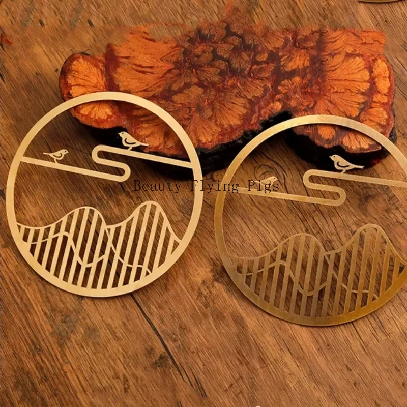 Brass Hollow Carving Patch Chinese Fortune Fengshui Wall Decoration Living Room Bedroom Fortune Hanging Cabinet Door Decoration