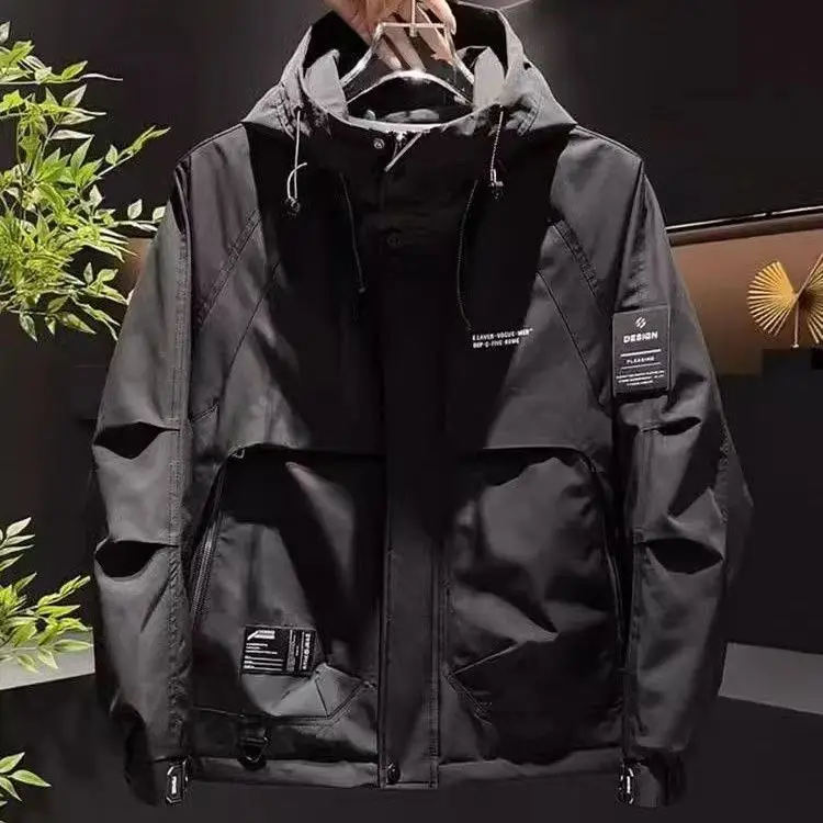 

Мужская утепленная хлопковая куртка в американском стиле, ретро-рабочая одежда, осенне-зимняя, с капюшоном, ветрозащитная, водонепроницаемая.