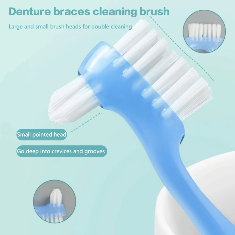 Orthodontic Interdental Brush Denture Double-Beam Soft Teeth Cleaning Brush Oral Adult Dental Brace Cleaning Care Tool