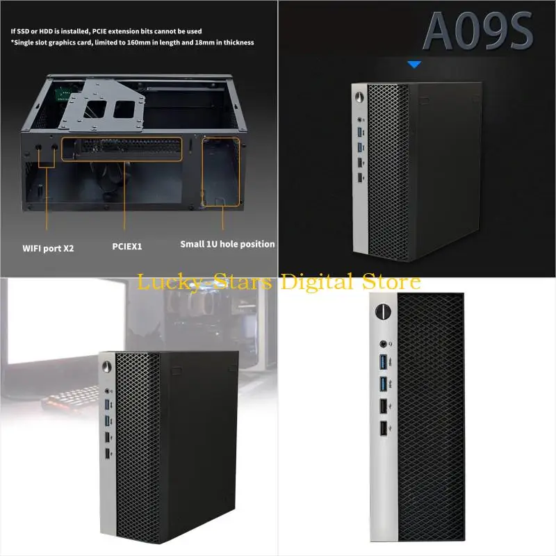

T3EE ITX Компьютерное шасси миниатюрная металлическая рама вертикальное горизонтальное размещение гибкая совместимость