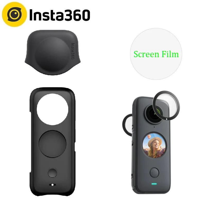 Insta360 Um X2 Lens Cap, Durável Silicone Lens Guards Protector, Insta 360 ONE 2 Acessórios